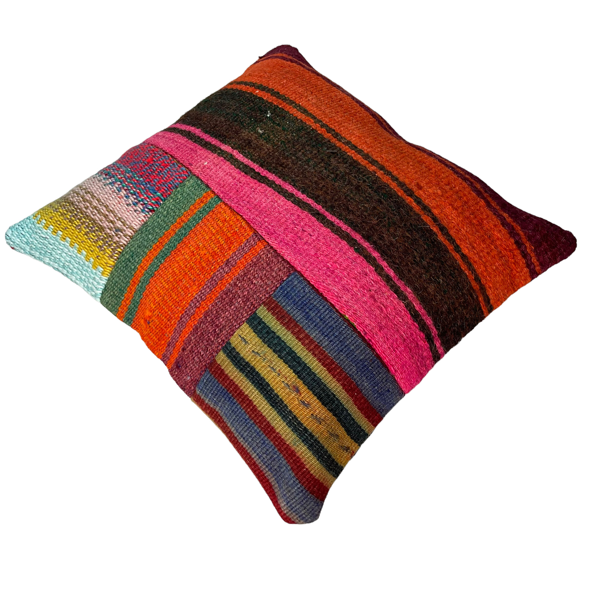 Vintage turkish kilim cushion cover 40 x 40 cm