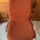 Fauteuil vintage en tweed orangé