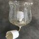 Suspension lustre vintage en verre moulé forme tulipe