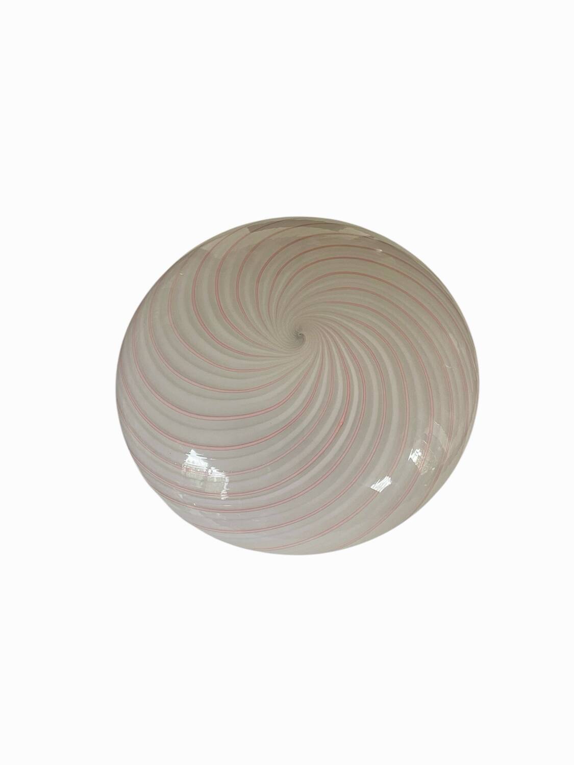 Murano Pink Swirl Glass Ceiling Light by Venini