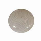 Murano Pink Swirl Glass Ceiling Light by Venini
