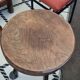 Stool in wrought iron and solid oak