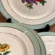 6 flat plates in half-porcelain Badonviller