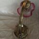 Lampe de bureau ou de chevet annees 1930 1940 en laiton et tulipe en verre depoli
