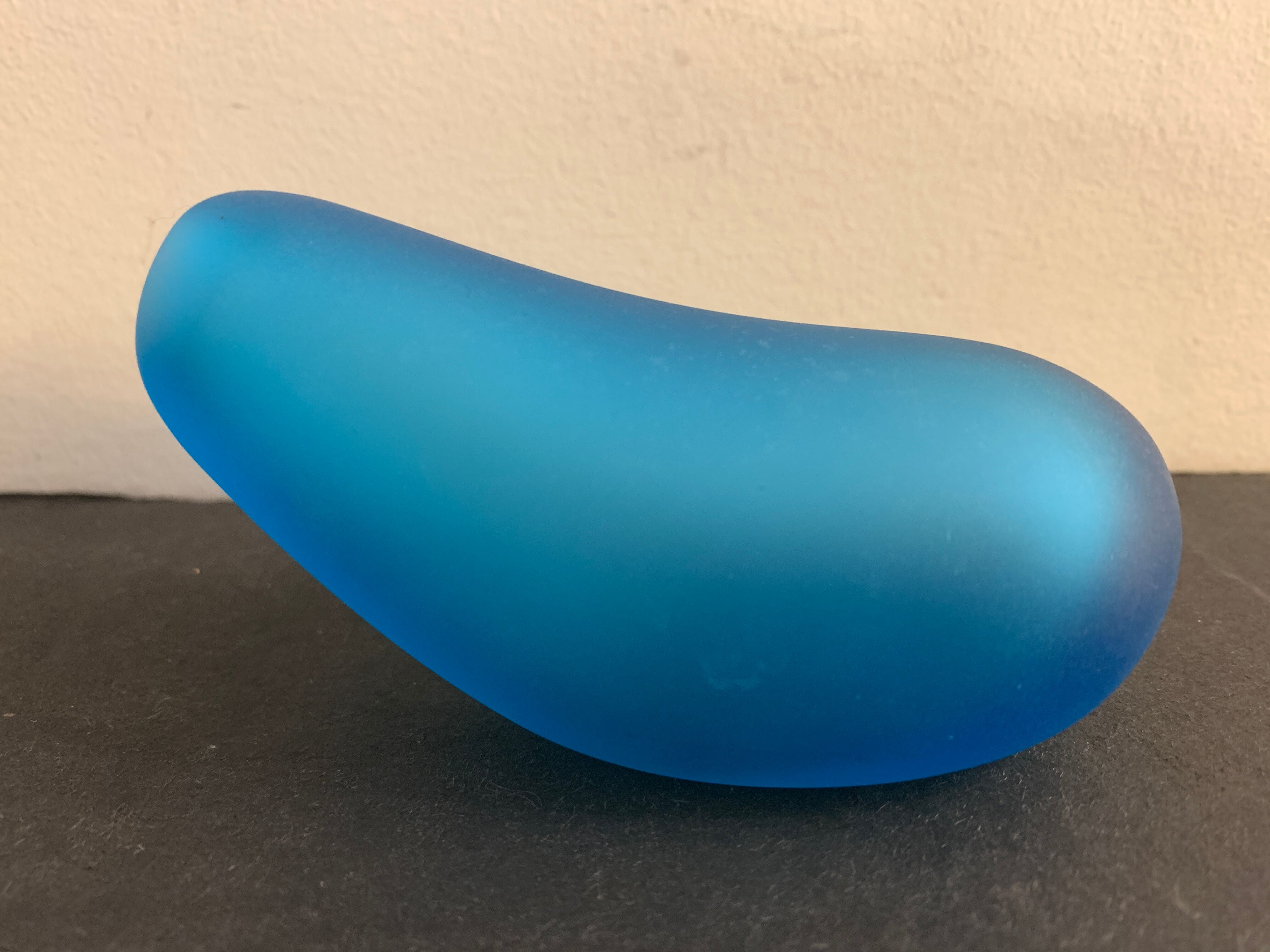 Daum blue vase by Philippe Starck, strangeness model, 1988