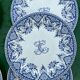 6 assiettes Gien série monogramme « 2nd choix »
