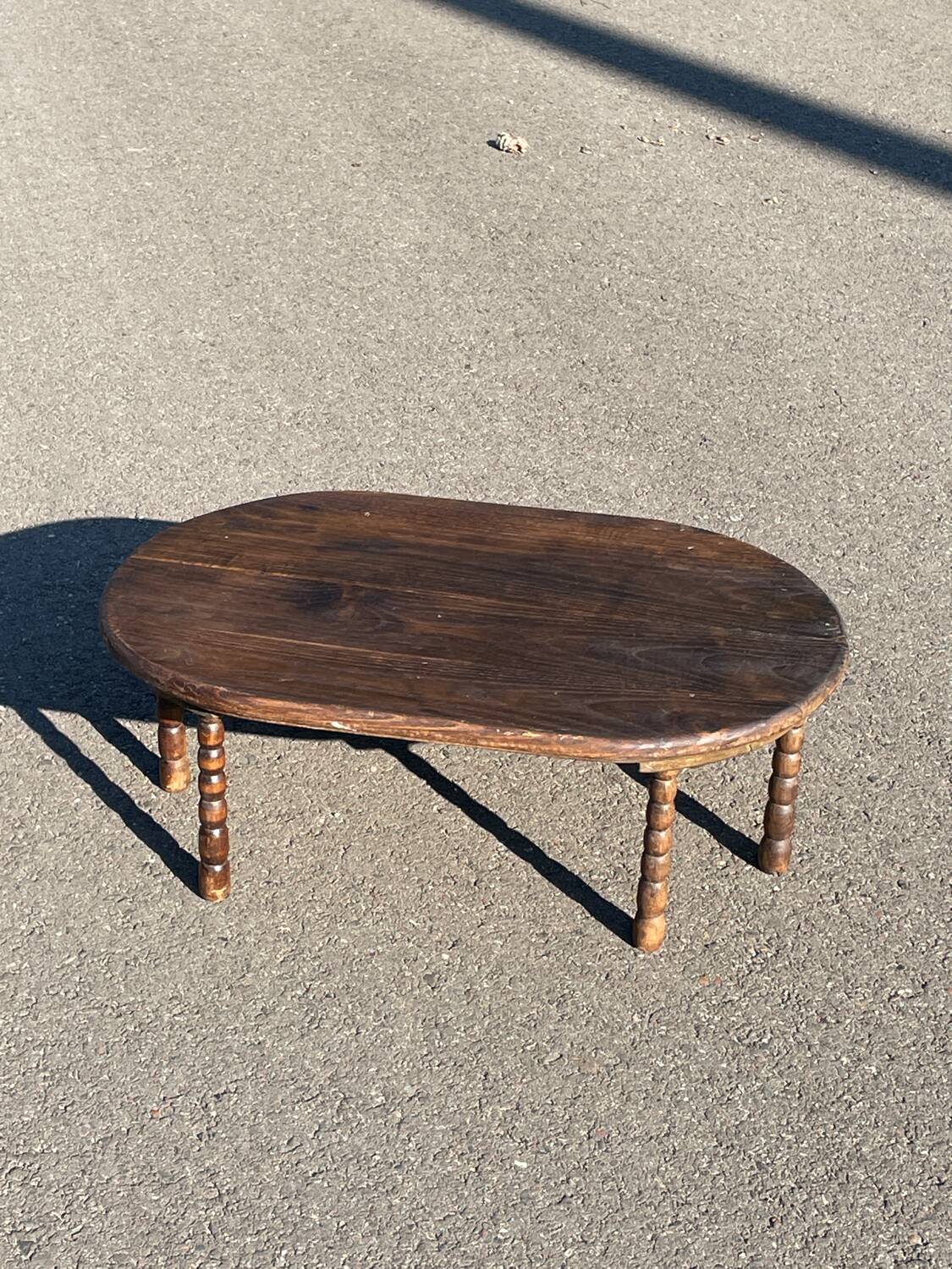 Small coffee table in turned wood