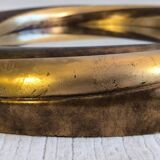 Victorian English Round Grand Mirror – Gilded Wood & Bevelled Glass