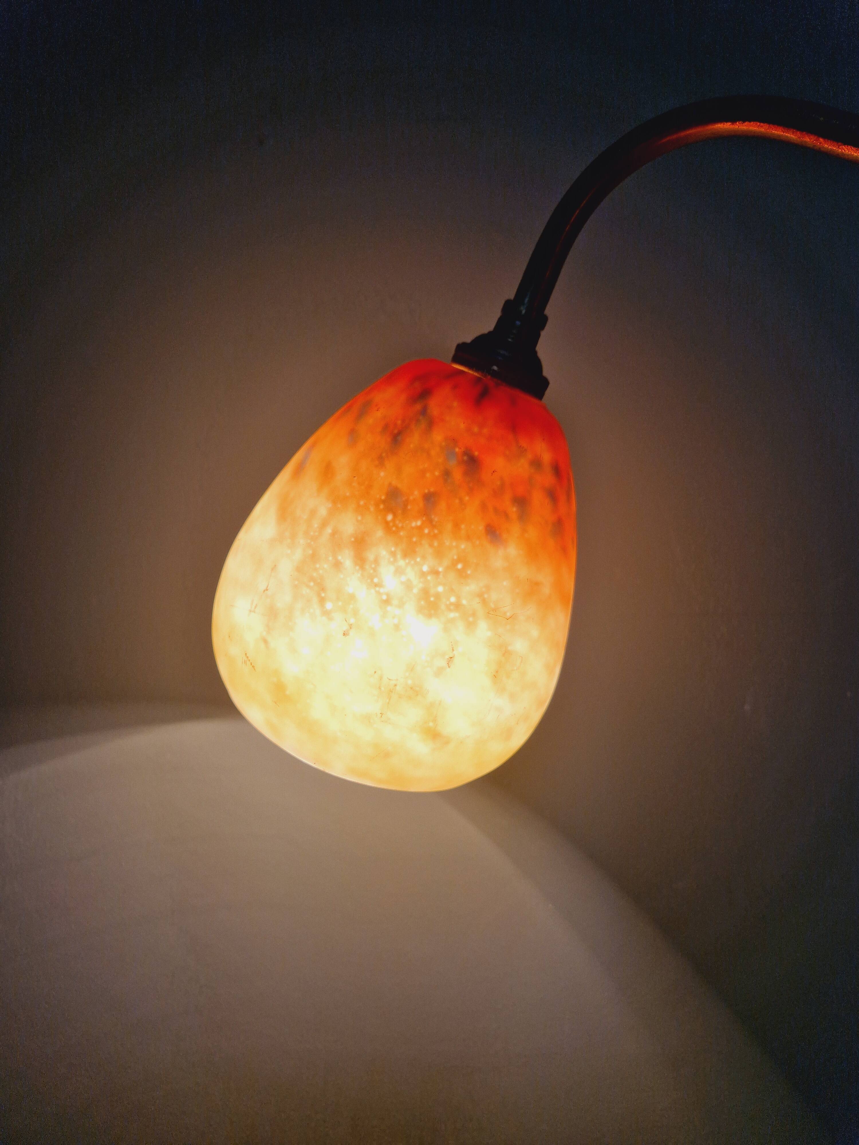 Art Deco desk lamp, glass signed Schneider, 1920s