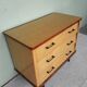 Chest of drawers in blond wood 3 drawers 60s