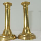 Pair of old candle holders brass vintage candle