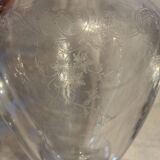 Crystal water jug by Saint-Louis, signed – engraved antique service