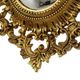 Classic Vintage Butler Mirror Gold Baroque Frame Witch's Eye Fifties