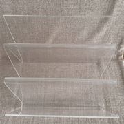 Magazine rack in zigzag plexiglass from the 80s/90s.