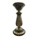 Bougeoir en verre aspect mercurisé