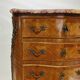 Elegant Louis XV Walnut Chest of Drawers with Marble Top
