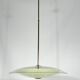 Mid-century curved glass disc chandelier from 50s