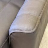 Black leather 3-seater sofa by De Side, from 1970's model 44