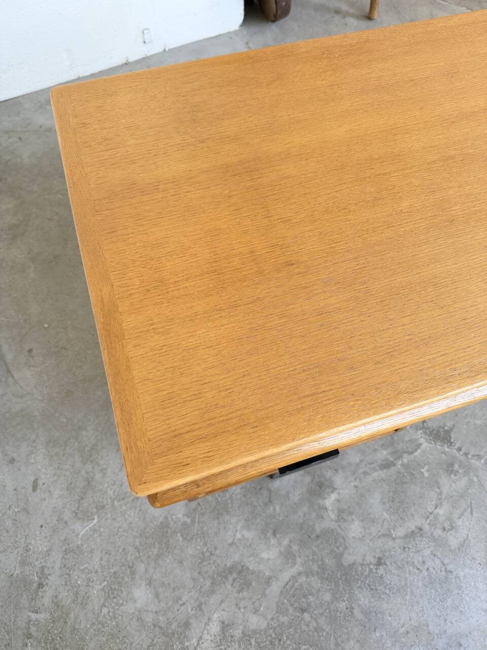 Modernist 50s oak metal desk