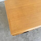 Modernist 50s oak metal desk