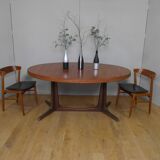 Baumann walnut oval table