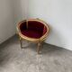 Fauteuil bois doré et velours rouge Louis XVI