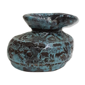 Vase vintage signée R.Bluet en céramique des années 60