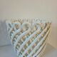 Woven ceramic plant pot