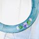Miroir ancien biseauté oval XIX ème peint