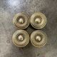 set of 4 antique solid brass handles