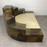 Sculptural brass sofa 70s