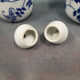 2 bottles faience 19th blue and white