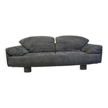 Velvet sofa by Saporiti Italia, 1980s