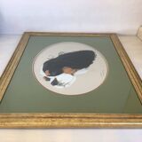 Signed dog painting