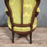 Fauteuil style Louis XV en acajou vers 1850
