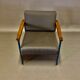 Armchair metal and teak 1950