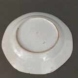 Blue and white China plate decorated with butterflies late 19th century