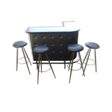 Bar avec 4 tabourets 1950