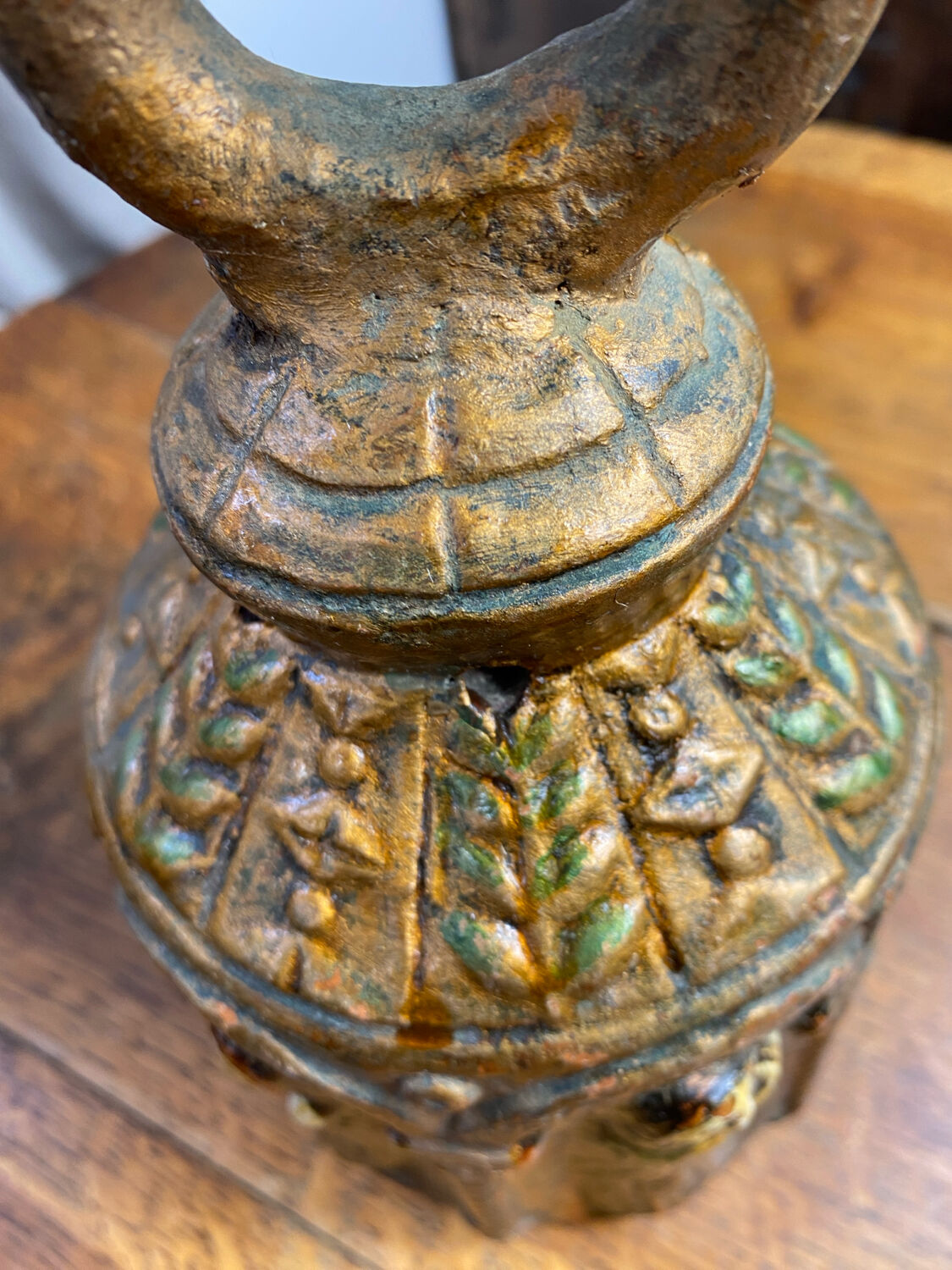 Ceramic lanterns, decorated with religious icons.