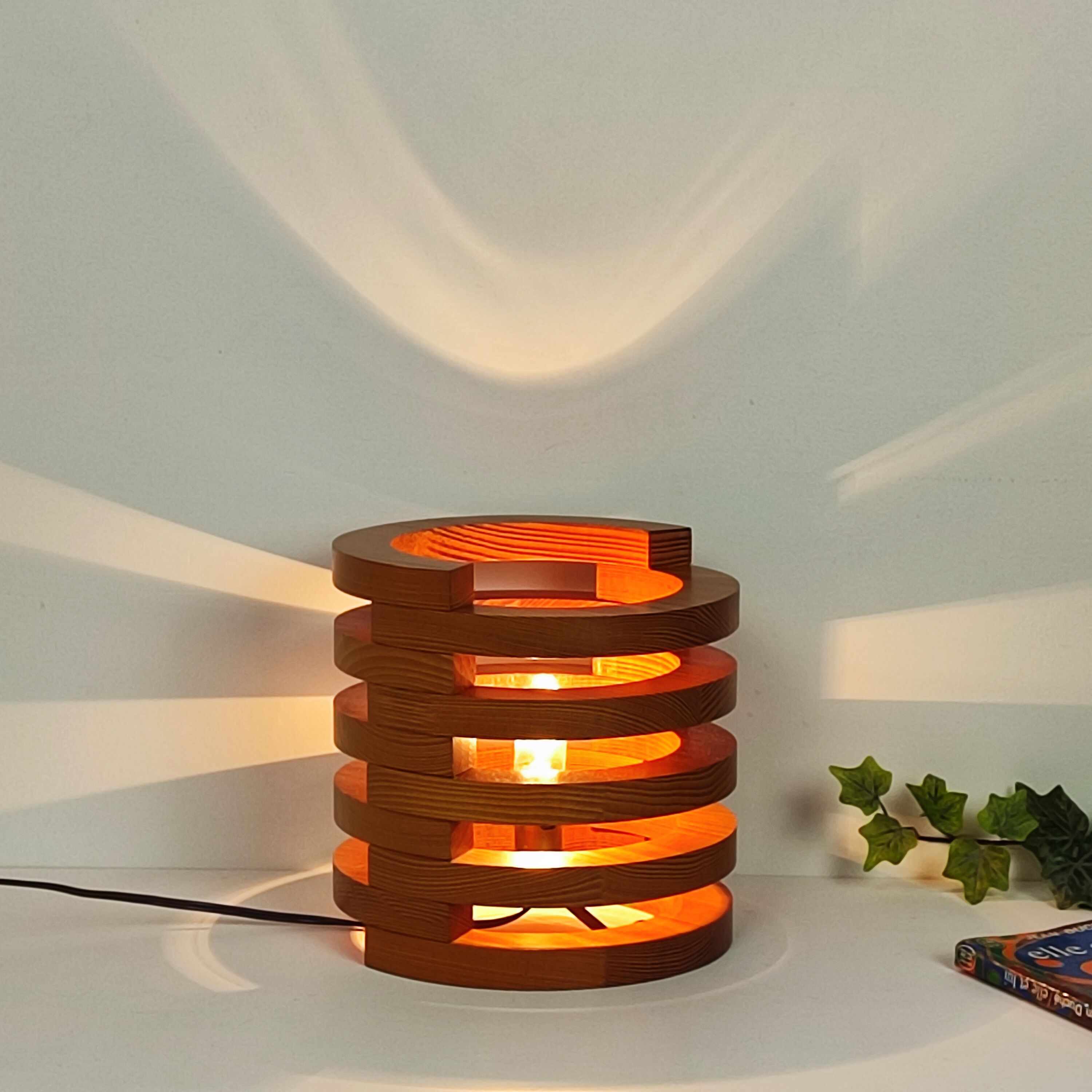 Scandinavian pine lamp
