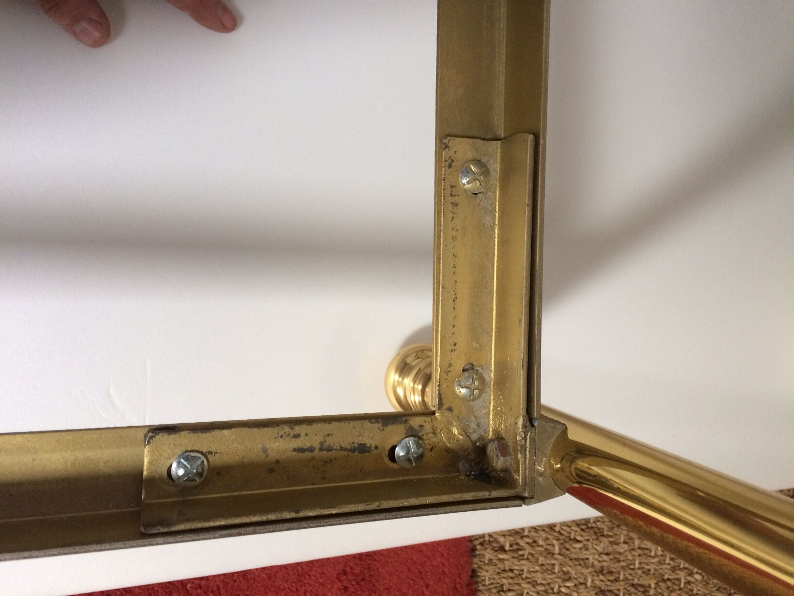 Bed gold brass