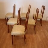 Set of 6 mid-century modern chairs, Italy, 1960s