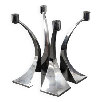 Ensemble de quatre bougeoirs italiens