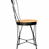 Set of 4 vintage wrought iron chairs from the 1940s.