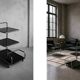 Vintage Mid-Century German Modern Bauhaus Chrome & Glass Serving Trolley