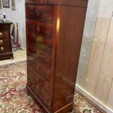 Semainier époque Louis Philippe en acajou et placage d’acajou