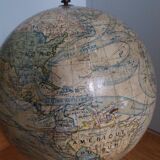 Lebegue 19th century Napoleon III world map globe