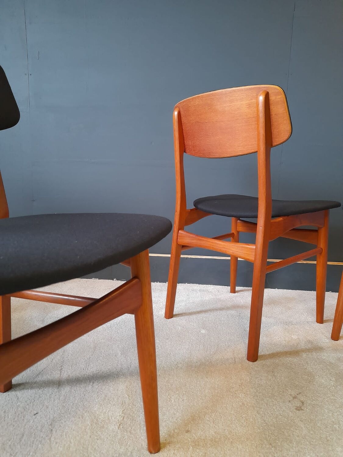 4 Scandinavian chairs by Bundgaard Rasmussen for Thorso Stolefabrik 1960