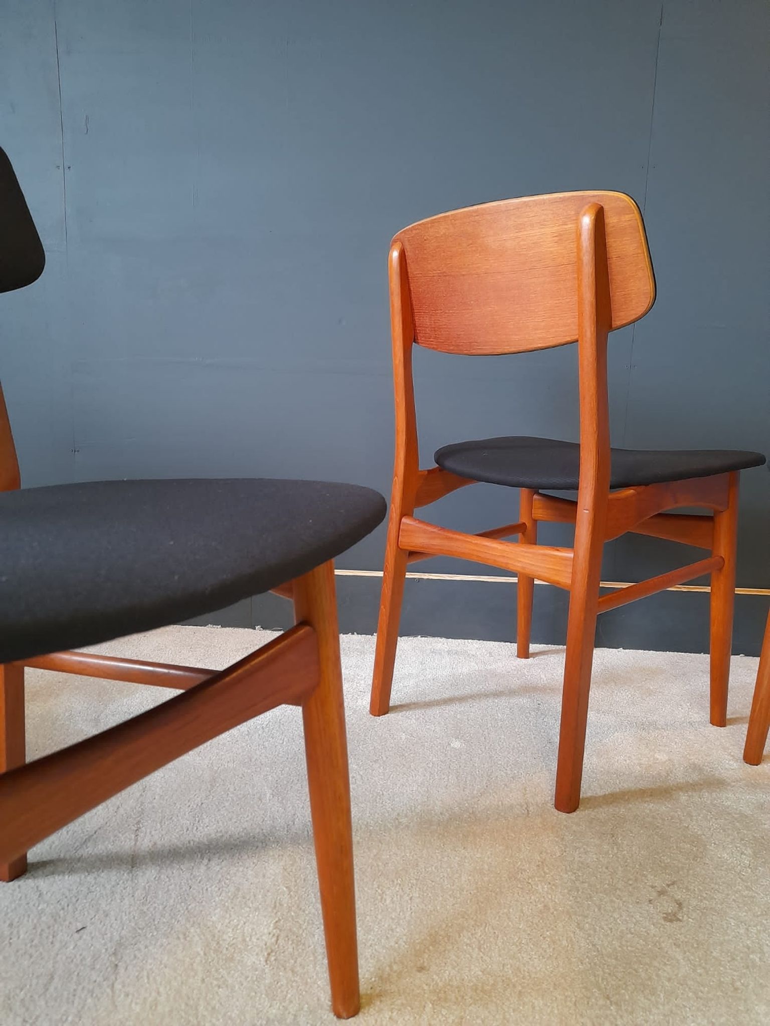 4 Scandinavian chairs by Bundgaard Rasmussen for Thorso Stolefabrik 1960