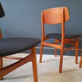 4 Scandinavian chairs by Bundgaard Rasmussen for Thorso Stolefabrik 1960